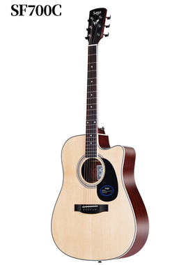 Saga sf700萨迦单板吉他初学者面单40寸41寸男女生民谣入门SA700C