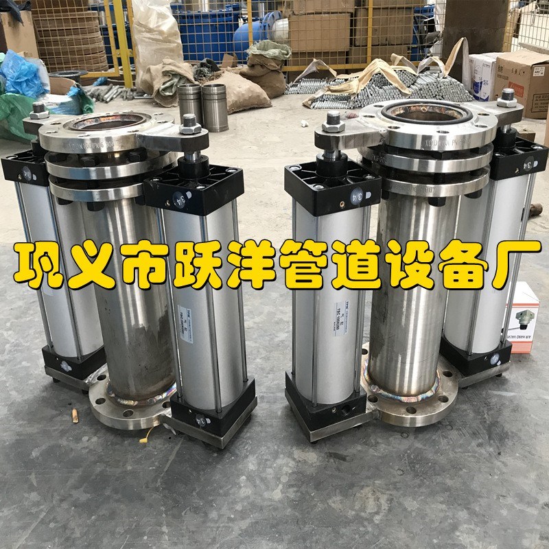 定制可调QSS型不锈钢气动伸缩器 流量仪表检定装置气动夹表器