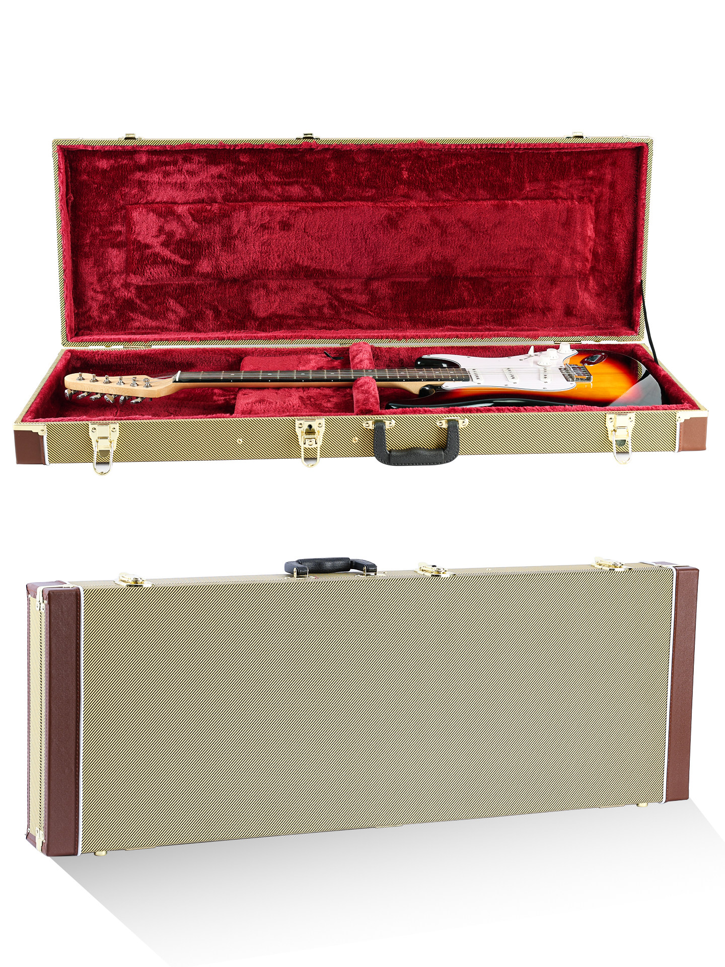 防水防潮电吉他琴盒电贝司皮箱st型lp型电吉他爵士吉他硬包可托运