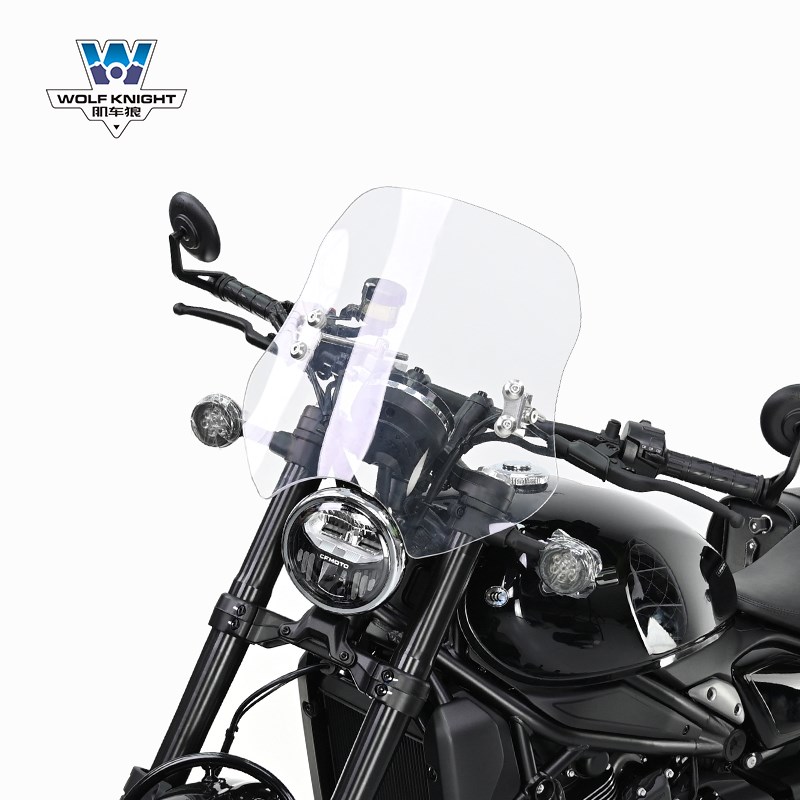 肌车狼适用春风450CLC挡风玻璃前风挡板改装L挡风玻璃纤维化胶砸