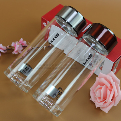 加厚单层水c晶玻璃杯商务厚重质感茶杯印字logo礼品杯子550ml厂价