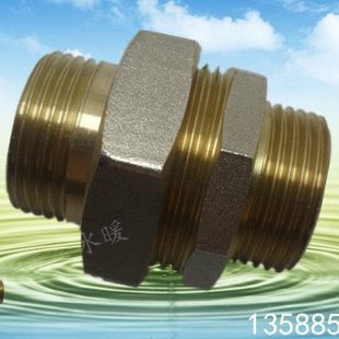 铜活接 4分6分1寸双外丝铜活接 水暖配件铜对接头 外丝铜活接