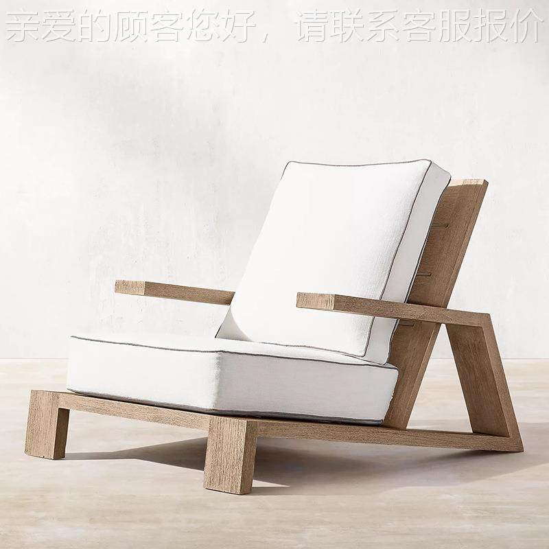 户外创意沙发庭院柚实木店民阳宿台休闲木T-083单人沙发茶几酒组,商业/办公家具,商用藤编家具,淘宝优惠券,粉丝福利购,淘宝优惠卷