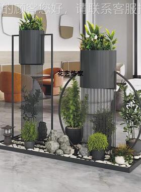 构铁写艺花架绿植租赁大植物租摆酒店大堂字楼厅物业124112电梯口