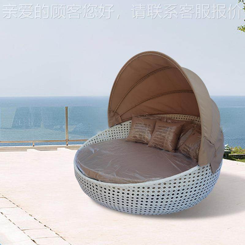 厂家织户形212外家具藤编沙发床躺床院酒店圆月亮编藤艺庭躺床,商业/办公家具,商用藤编家具,淘宝优惠券,粉丝福利购,淘宝优惠卷