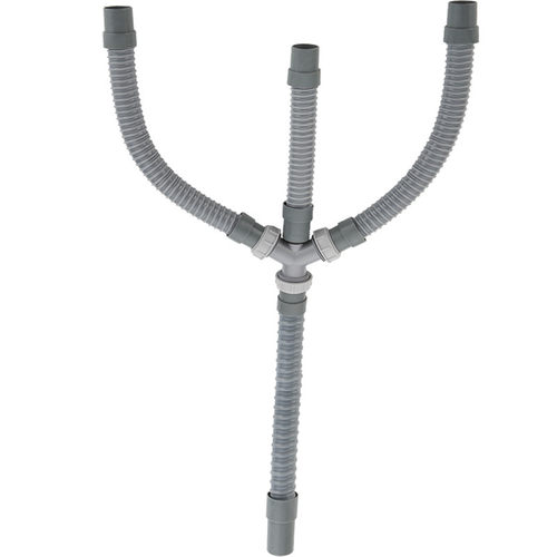 三个水槽排水管饭店食堂厨房三眼水池不锈钢下水器下水管四通接头