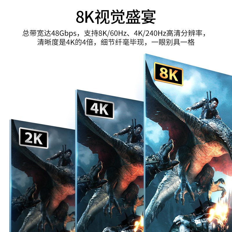 迈拓维矩 2.1版8lk光纤HDMI线高清电竞电脑电视机显示器4k连接线H