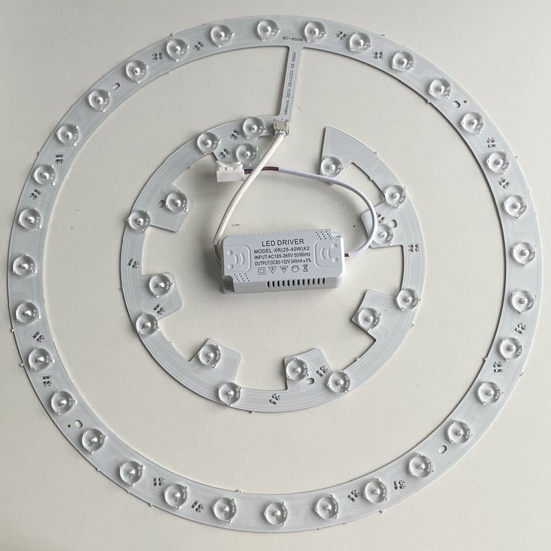 家用吸顶灯led方形灯芯片替换改造光源J三色变光灯盘圆形磁吸灯泡