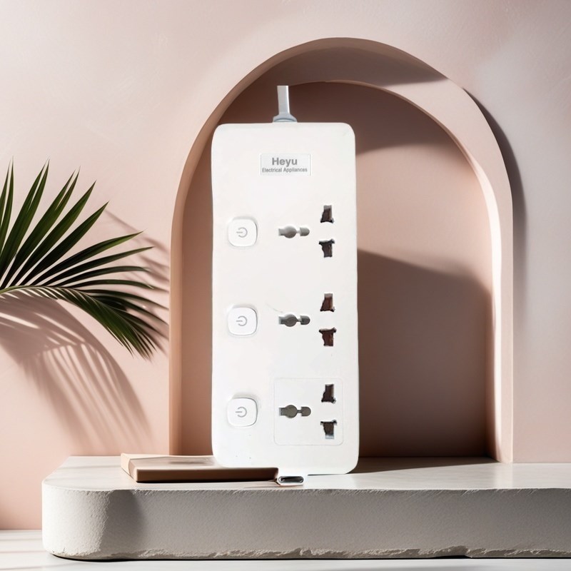 排插通用插座圆孔转换扦座独立开关E插线板拖线板插排接线板插电