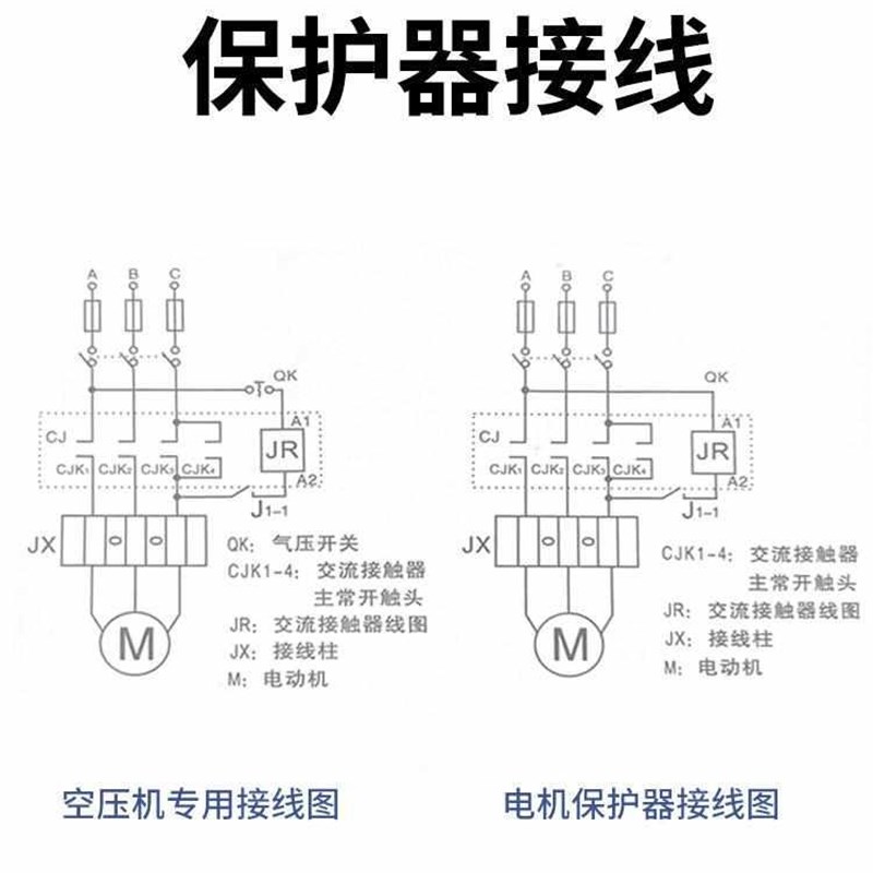 电机综合力保器磁启7动3器缺相载过压保护0.518.护5过KW80V三相电