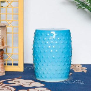 饰品客厅玄关酒店别墅落地装 现代简约创意陶瓷鼓凳家居软装 饰摆件