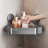 浴室角架太空铝卫生间置物架淋浴房扇形墙角三角篮转角架一体成型