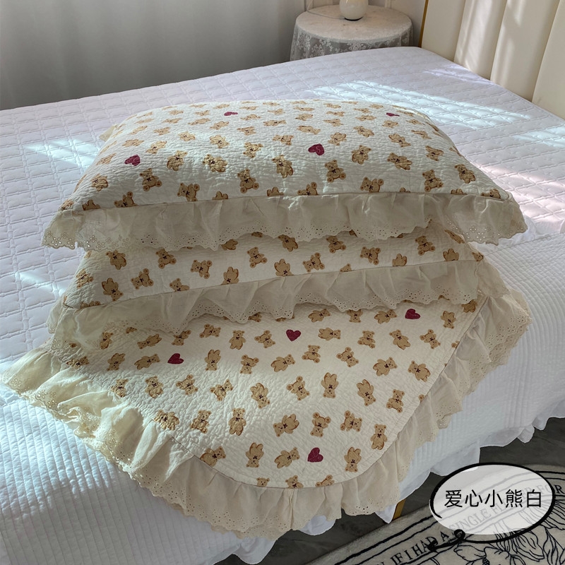 韩版全棉床盖三件套纯棉绗缝夹棉防滑纯棉床单四件套四季通用