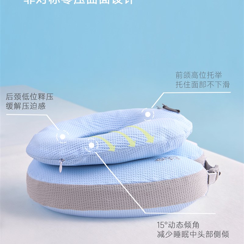 型枕,慵懒充电,可调护颈,飞机旅行汽车充气便携式颈枕,双层型枕