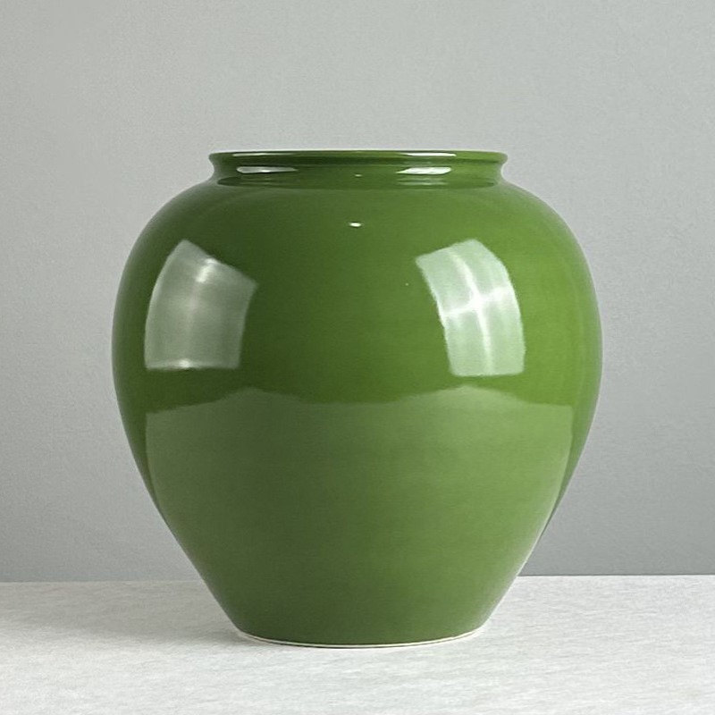 中式陶罐手工水培花瓶书房茶室意境摆件创意客厅插花器陶瓷装饰品