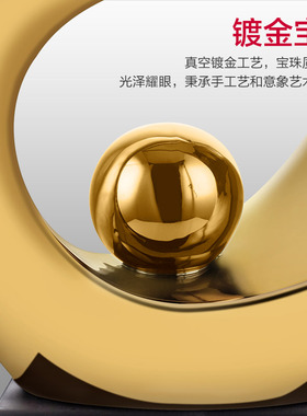 独具慧眼 创意轻奢抽象陶瓷摆件工艺品 客厅酒柜电视柜办公室摆设