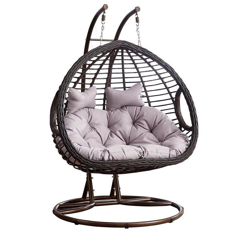 家用吊篮鸟巢阳台摇篮椅双人吊篮藤椅室内秋千吊床椅子懒人休闲椅