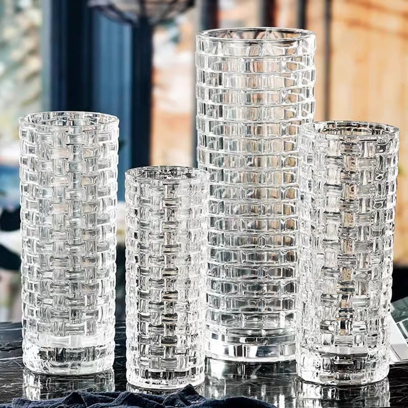 富贵竹水培大号家用加厚透明玻璃花瓶摆件百合干花客厅餐桌插花瓶