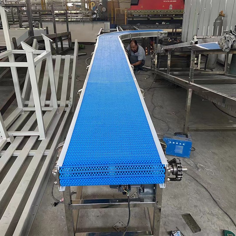 塑料炼板转弯机食品餐具清洗环形转弯机流水线食品级柔性输送机