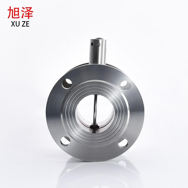 304不锈钢法兰蝶卫生级涡轮法兰式连接门DN50 65 80 125