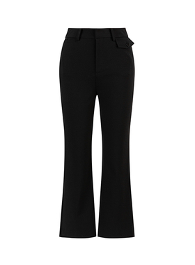 【时菲菲】商场同款春季新品简约百搭短喇叭裤N131B51612