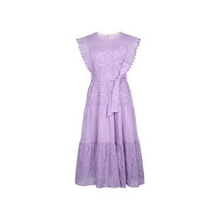 夏季 商场同款 激光打孔绣花连衣裙N195A42842 时菲菲