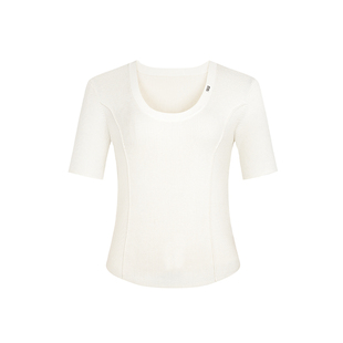 【时菲菲】商场同款春秋新品简约修身中袖上衣NDY7A43087