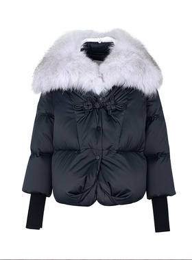 【时菲菲】商场同款门襟领子一体狐狸毛鹅绒服N1011A34893