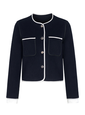 【时菲菲】商场同款冬季绵羊毛小香型外套N2110A34638