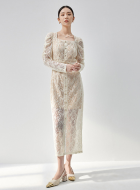 【时菲菲】商场同款秋季新品立体蕾丝连衣裙N197A43254