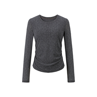 【时菲菲】商场同款春秋款全身烫钻柔软针织衫N031A51212