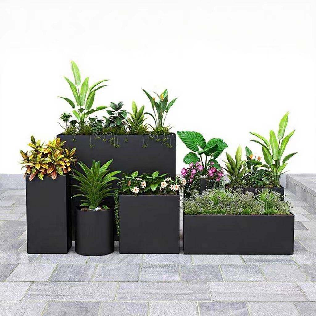 户外铁艺花箱围栏室外摆街道不锈钢花槽长方形花盆售楼部广场花坛,商业/办公家具,花坛/花箱,淘宝优惠券,粉丝福利购,淘宝优惠卷