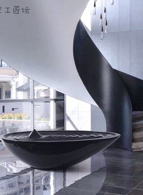 艺术品雕塑酒店摆件酒店水波y纹玄关摆设台生财送礼现货水能生财