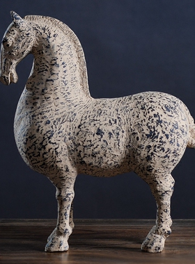 艺术摆件a中式古典家居装饰创意摆件富贵马书房客厅吉祥摆设饰品