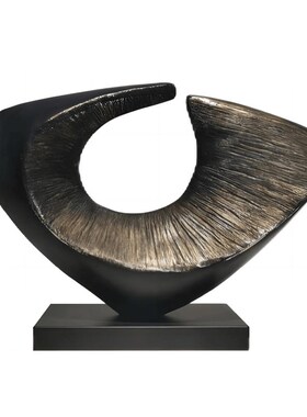 树脂抽象雕塑艺术品m样板房间摆设现代简约家居饰品招财创意高端