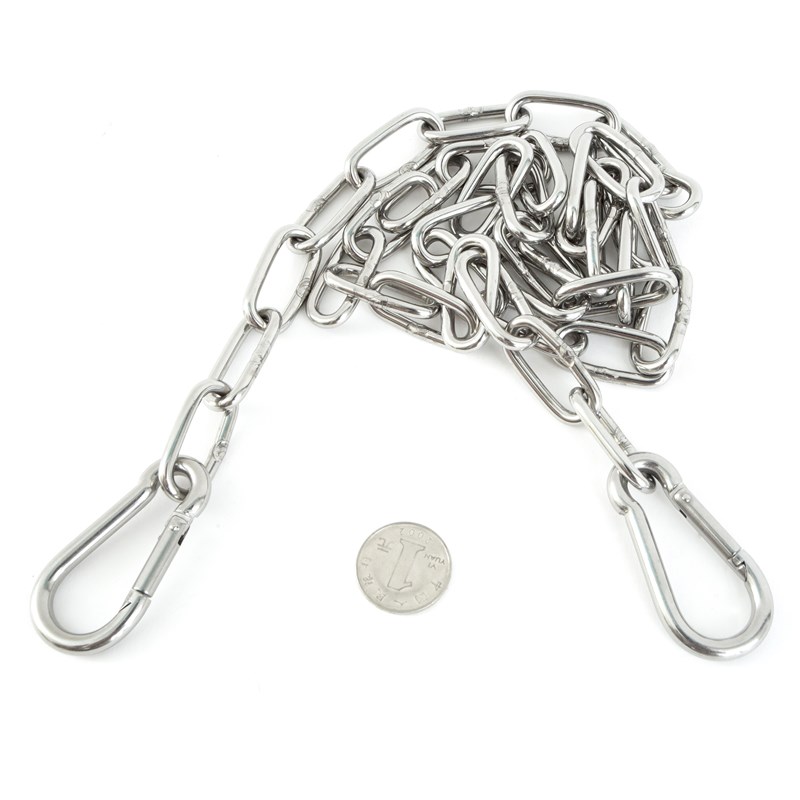 304不锈钢晾衣绳室外防滑链条晒衣绳防风凉衣Q绳子铁链挂钩钢丝绳