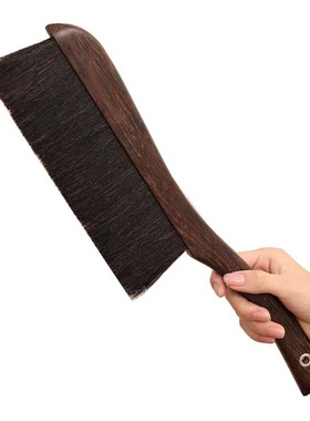 马鬃毛扫床刷鸡翅木卧室刷床除尘卧室扫炕笤帚沙发长柄软毛刷子