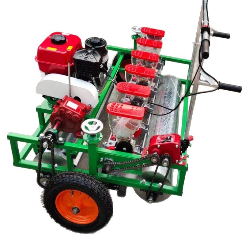 小葱菠菜韭菜育苗点播机 株行距可调青菜精播机 四轮带播种机