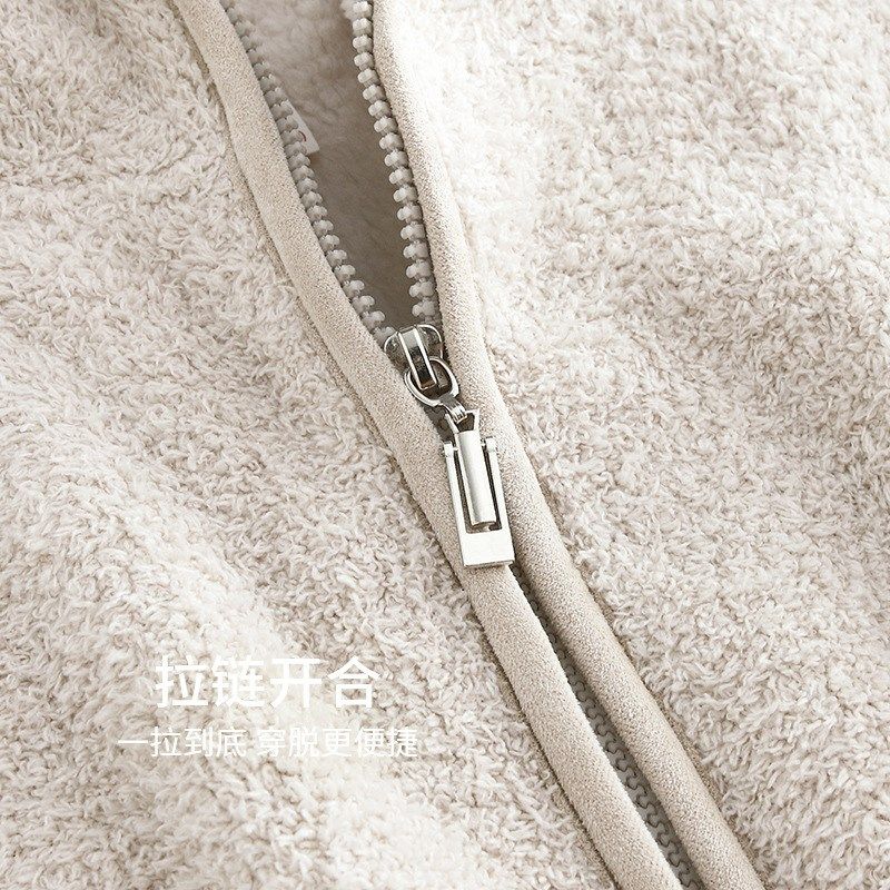 睡衣女冬季珊瑚绒加厚加绒2v024新款秋冬款半边绒保暖软绵绵家居