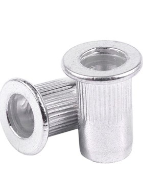 100pcsf/公制铝制平头铆螺母铝制平头铆钉螺母盲孔螺母1/4-20系列