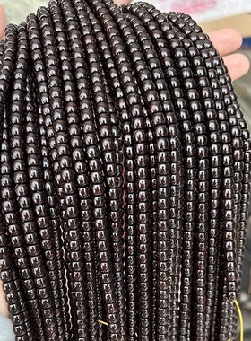 7*6mm直切l桶珠黑椰蒂念珠  女款多圈椰蒂手链