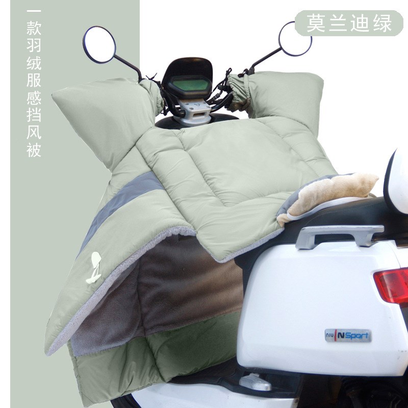 源头厂家电动车挡风被冬季加厚加绒电瓶摩L托车防水防风罩冬款春