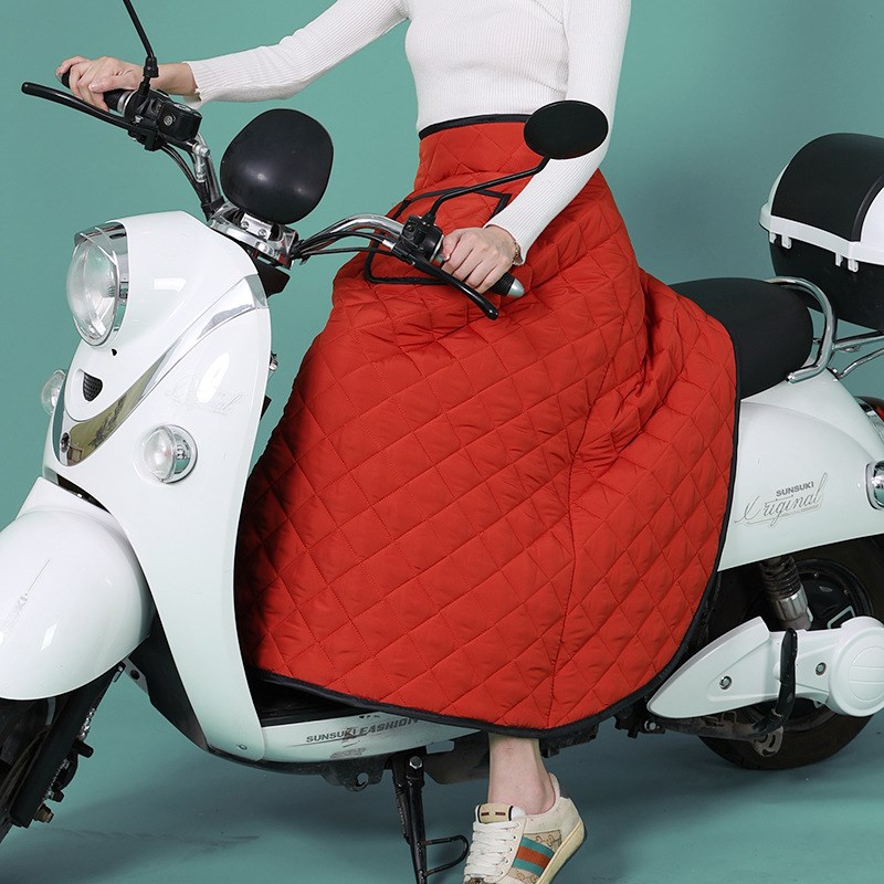 秋冬季骑车保暖电动摩托车挡风衣挡腿护膝防N风半身裙加厚加绒裙