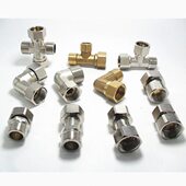 4分铜活接内三通四通弯头内外螺纹直活 燃气管热水器活结水管配件