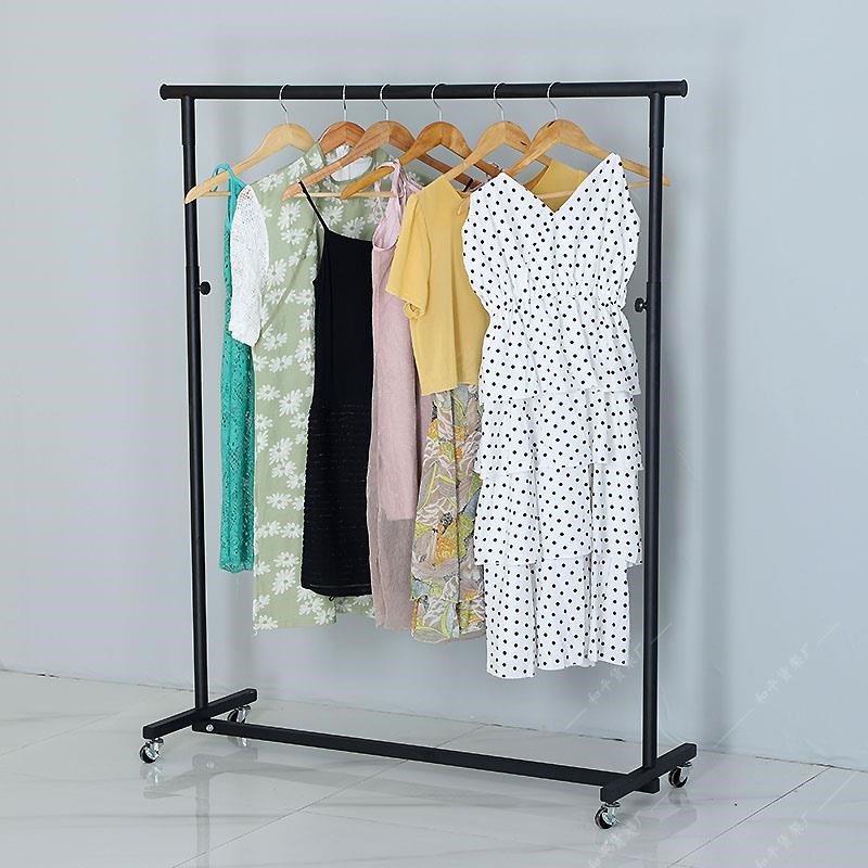 铁艺服装店展示架单杠落地式挂衣架夜市地摊晾衣架家用衣服中岛架