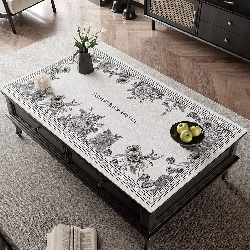 2024年新款茶几垫防水防油茶A几桌布轻奢高级感客厅长方形台面垫