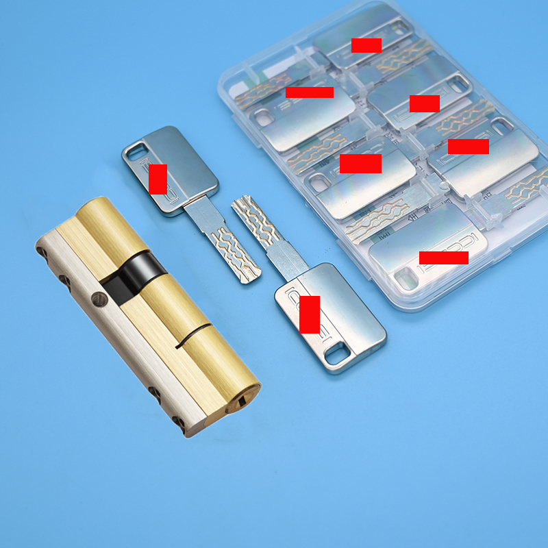 常规防盗门锁芯C级歌德通用 椭圆锁孔多轨道N钥匙防锡纸升级更防
