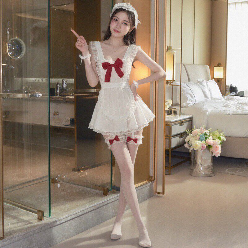 性感纯欲风围裙制服诱惑情趣内衣