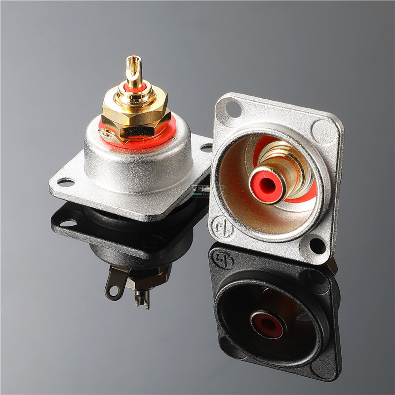 优曲克EIK音频CA插口视频功放插座D型莲花母座F2D音箱配件