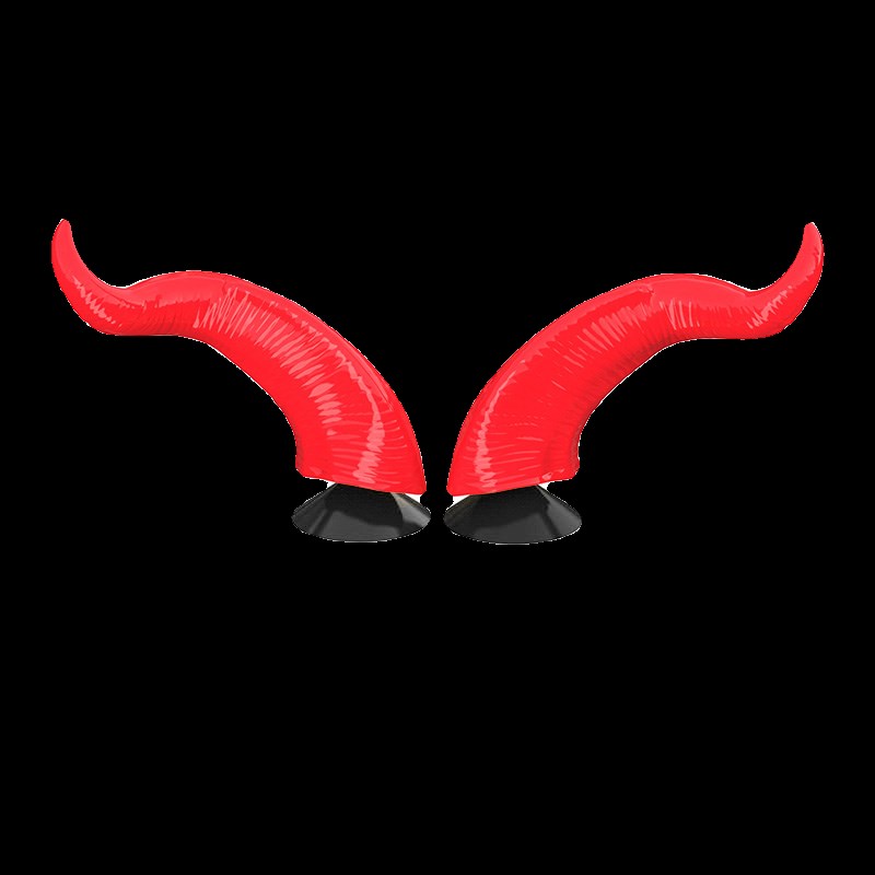 牛魔王头盔装饰仿真恶魔角搞怪机车摩托电动车头盔吸盘牛角